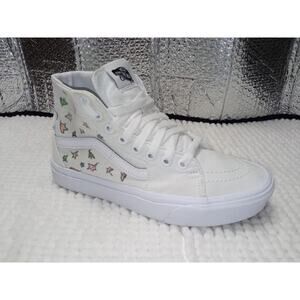VANS Sk8-Hi Tapered High Top White Women Canvas Sneakers Skate Size M 5.5 W 7